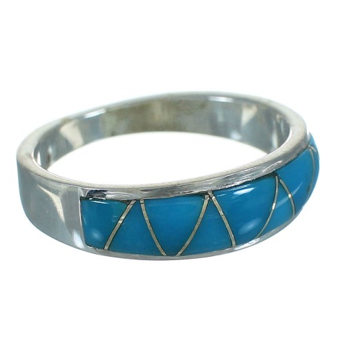 Turquoise Silver Southwestern Ring Size 5 YX76448