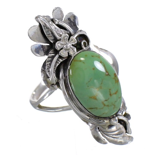 Sterling Silver Turquoise Southwest Flower Ring Size 5 YX73701