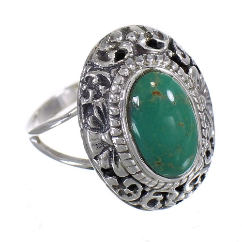 Turquoise Authentic Sterling Silver Southwestern Ring Size 7-3/4 YX73802