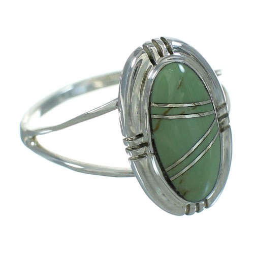 Turquoise And Silver Southwestern Ring Size 6-1/4 YX69613