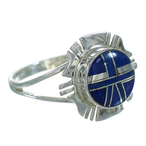 Authentic Sterling Silver Lapis Ring Size 6-1/2 AX73734