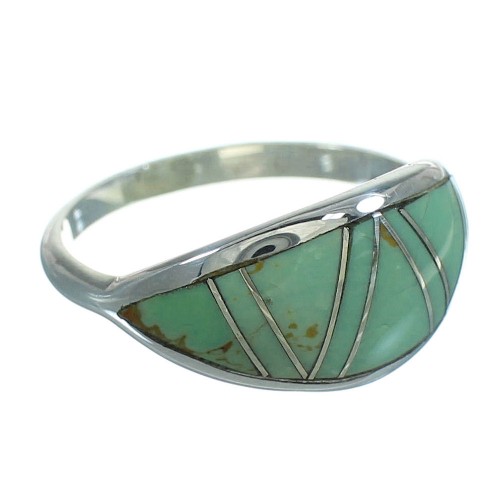 Turquoise Silver Jewelry Southwest Ring Size 6-1/2 AX80840