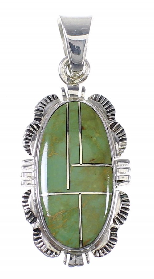 Turquoise Sterling Silver Southwestern Pendant QX78950