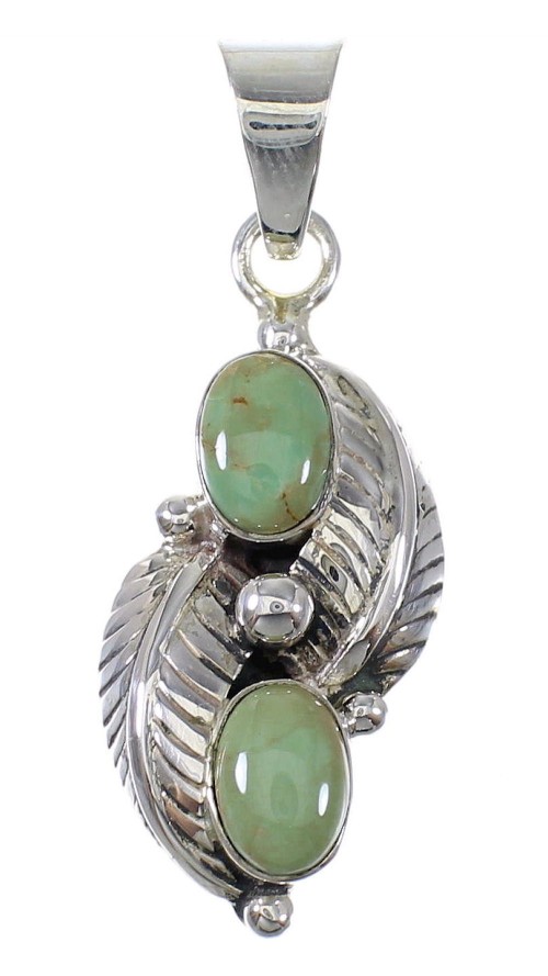 Turquoise Southwestern Silver Jewelry Pendant QX79149