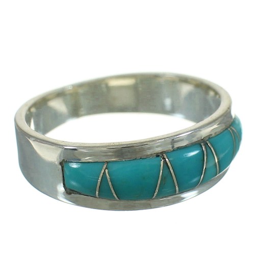 Sterling Silver And Turquoise Southwest Jewelry Ring Size 6-1/4 WX79871