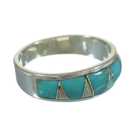 Southwestern Silver Opal Turquoise Ring Size 6-1/2 YX80633