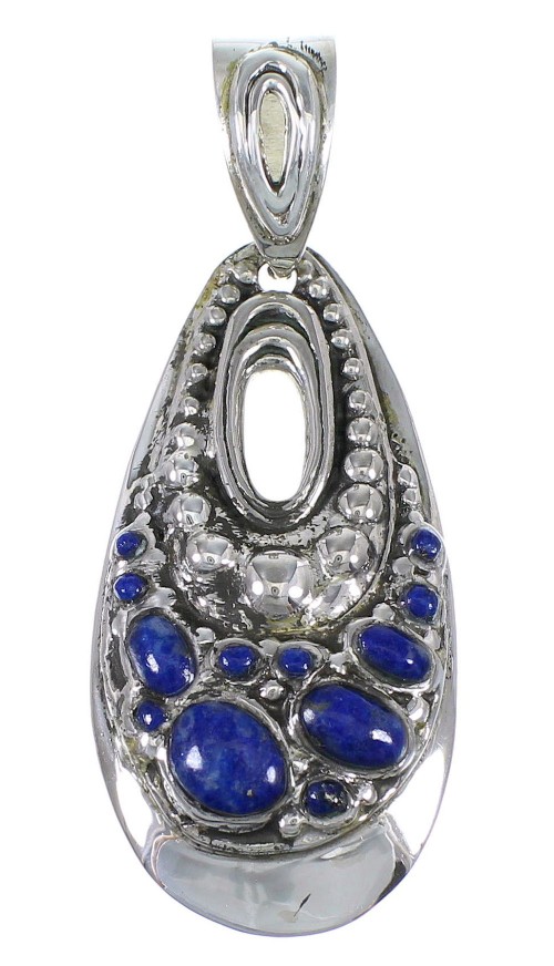 Authentic Sterling Silver And Lapis Southwest Pendant YX67279