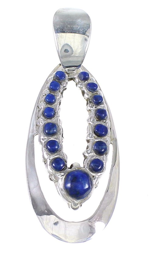 Authentic Sterling Silver And Lapis Southwestern Pendant YX67280