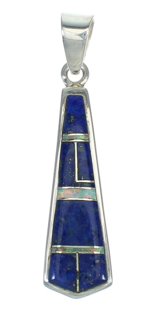 Southwestern Sterling Silver Lapis Opal Pendant YX70308