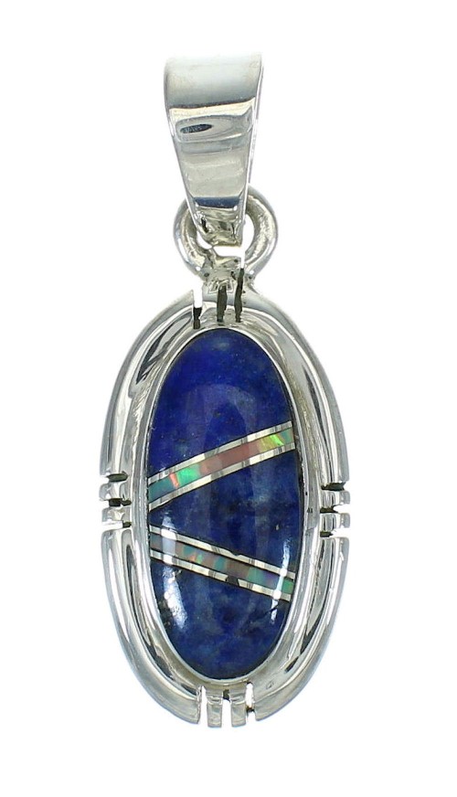 Lapis Opal And Silver Southwest Pendant YX70325