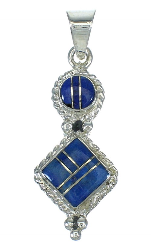 Southwest Sterling Silver And Lapis Pendant YX67371