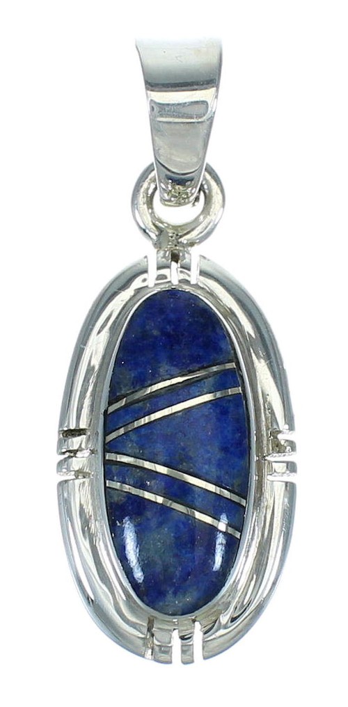 Authentic Sterling Silver And Lapis Southwestern Pendant YX67379