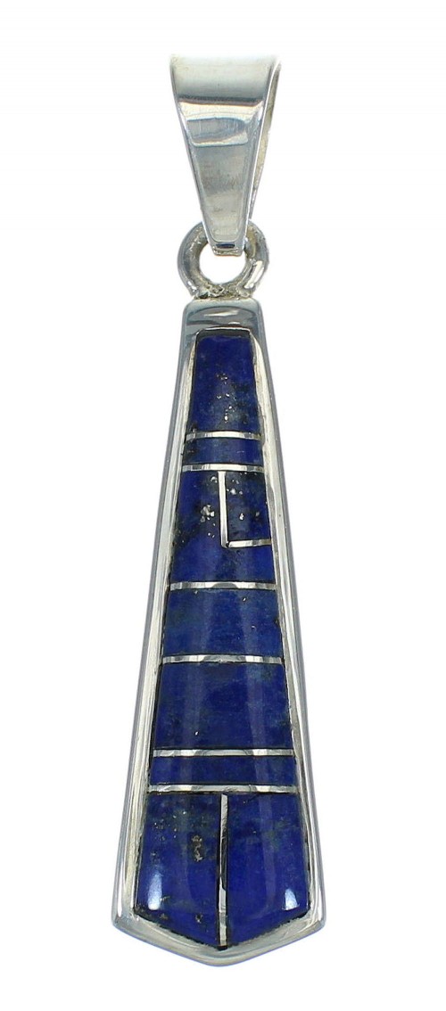 Authentic Sterling Silver And Lapis Southwest Pendant YX67382