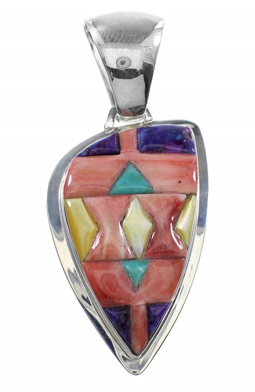 Southwest Multicolor Sterling Silver Pendant YX94721