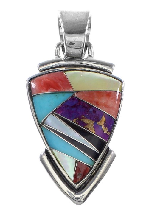 Southwest Multicolor Genuine Sterling Silver Pendant YX94723