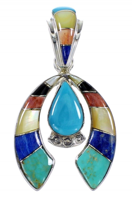 Authentic Sterling Silver Multicolor Naja Pendant RX95683