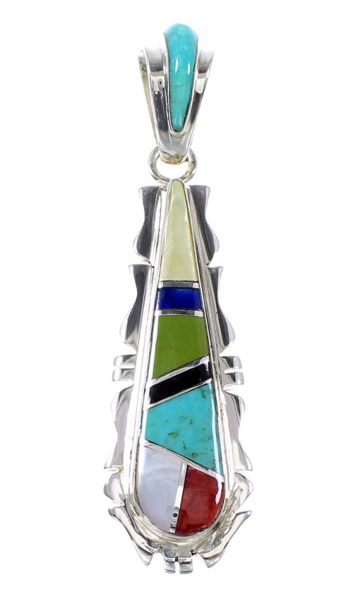 Genuine Sterling Silver Multicolor Pendant RX95685