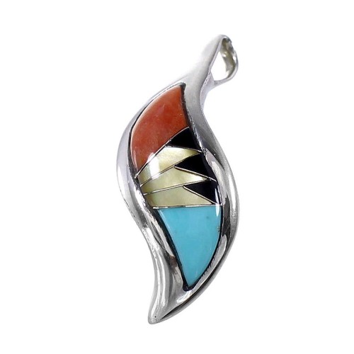 Multicolor Inlay Silver Pendant YX94432