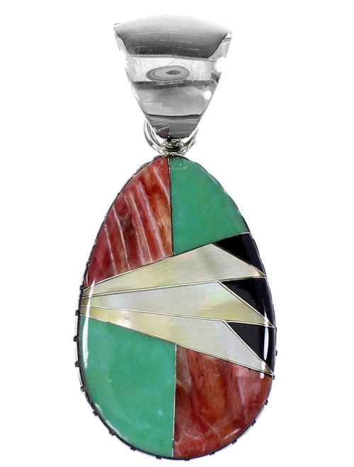 Southwest Multicolor Sterling Silver Pendant YX94443