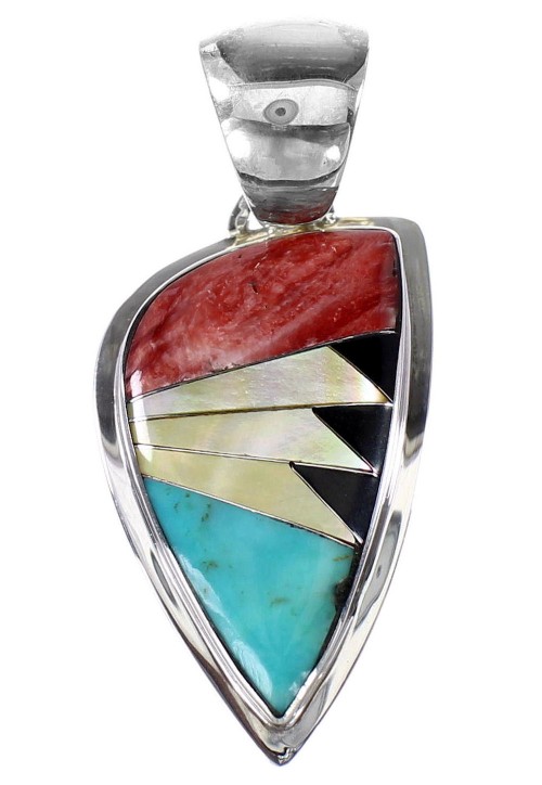 Silver Southwestern Multicolor Pendant YX94497