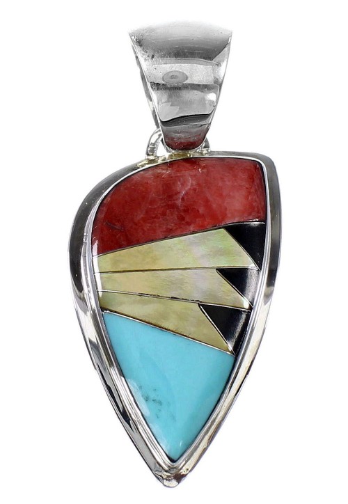 Sterling Silver Southwest Multicolor Pendant YX94500