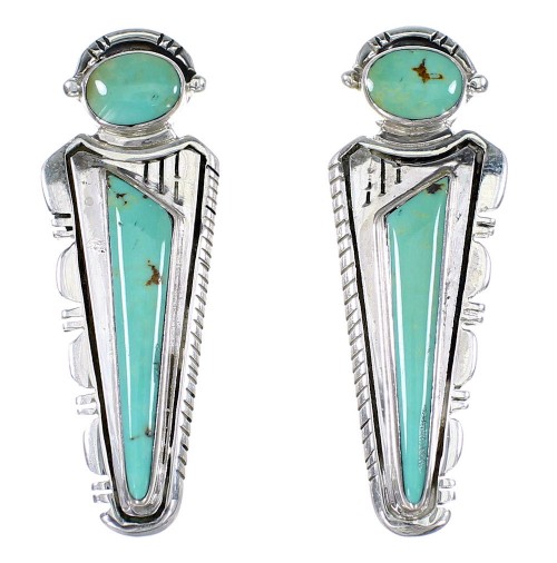 Turquoise Sterling Silver Post Earrings AX94976