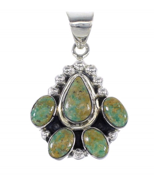 Turquoise Sterling Silver Southwest Jewelry Pendant RX95375
