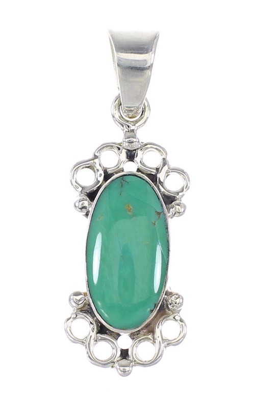 Southwest Turquoise Sterling Silver Pendant RX95383