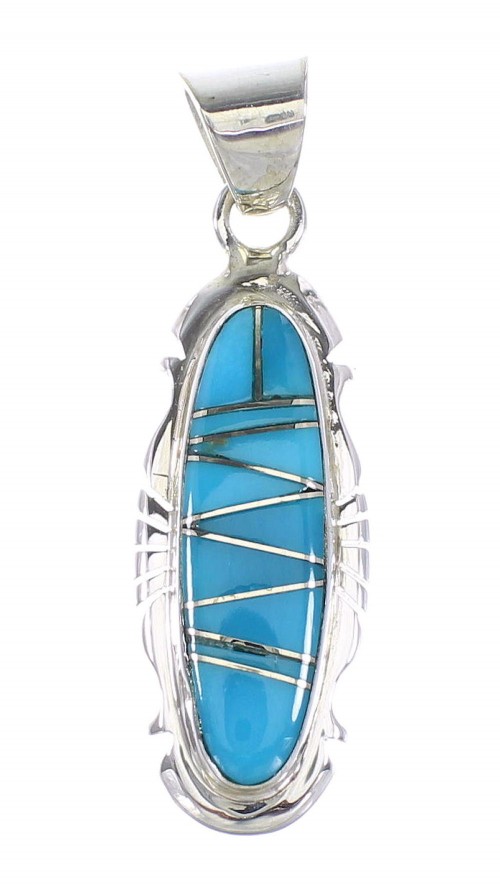 Turquoise Sterling Silver Southwest Pendant AX95261