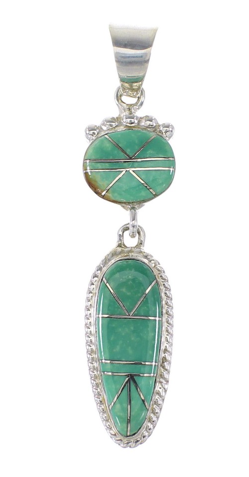 Sterling Silver Turquoise Pendant AX95511