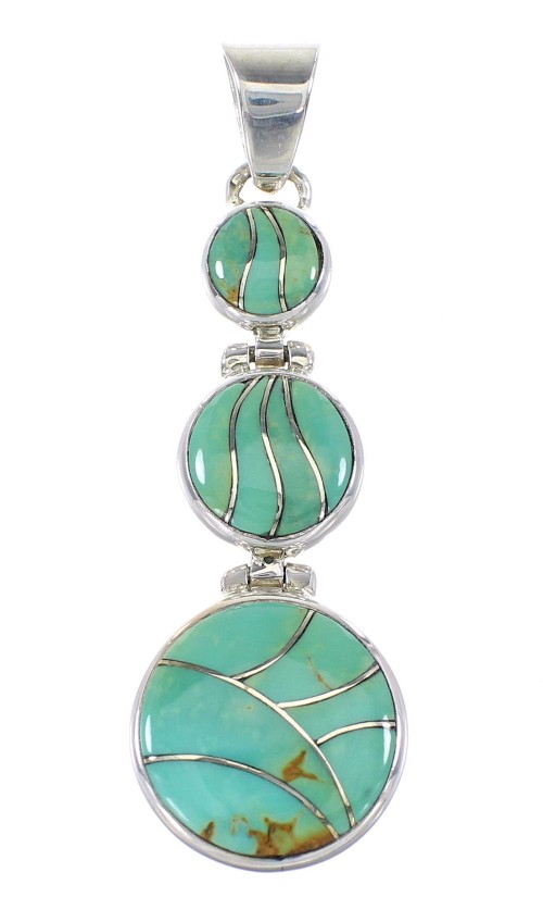 Silver Jewelry Southwest Turquoise Pendant AX95549