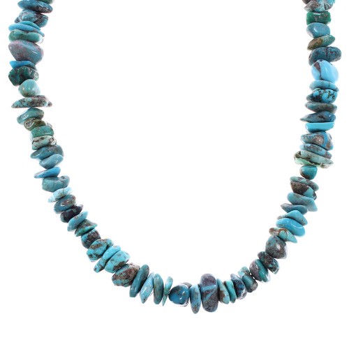 Turquoise Southwest Silver Bead Necklace AX96158