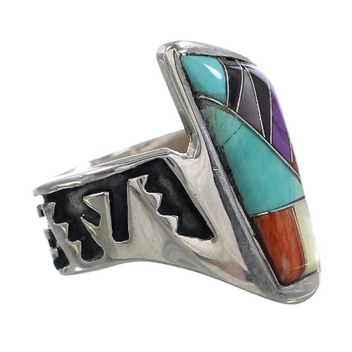 Multicolor Authentic Sterling Silver Ring Size 6-1/2 AS37207