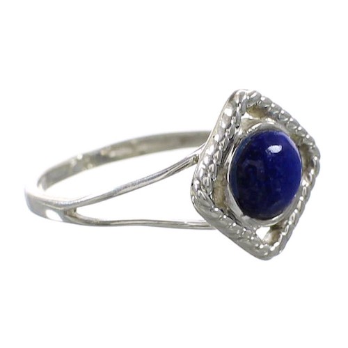 Lapis Sterling Silver Southwestern Ring Size 6-1/2 RX98553