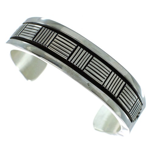 Genuine Sterling Silver Navajo Cuff Bracelet AX102724