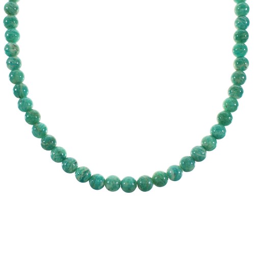 Amazonite Southwestern Sterling Silver Bead Necklace AX99891