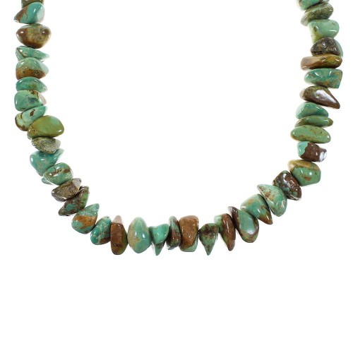 Sterling Silver Turquoise Native American Bead Necklace AX99930