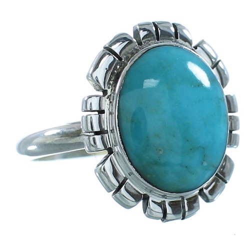 Turquoise Genuine Sterling Silver Ring Size 7-1/2 AX100150