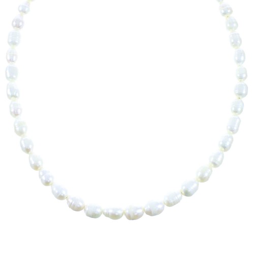 Sterling Silver Fresh Water Pearl Bead Necklace AX102119