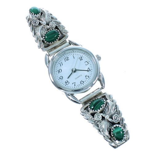 Navajo Sterling Silver Malachite Watch SX105478