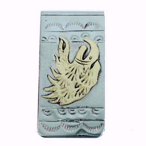 Sterling Silver And 12GKF Navajo Eagle Money Clip SX105617