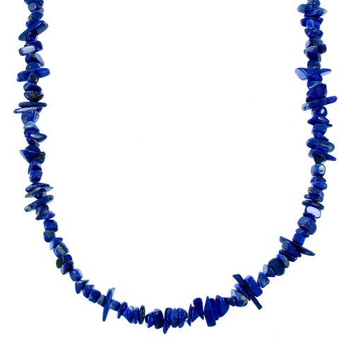Lapis And Sterling Silver Southwest Bead Necklace SX106656