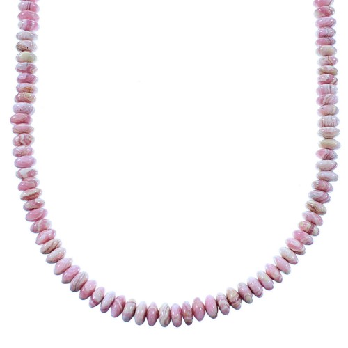 Southwest Sterling Silver Rhodochrosite Bead Necklace SX106672