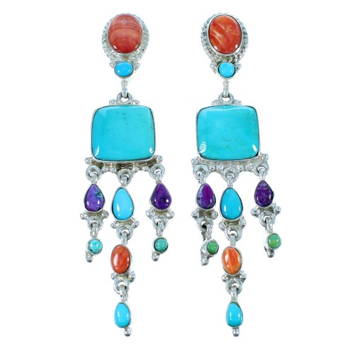Multicolor Sterling Silver Jewelry Earrings FX30897