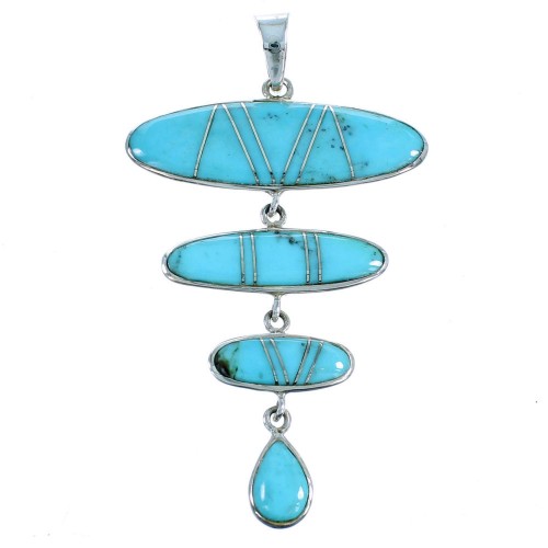 Southwestern Turquoise Sterling Silver Pendant PX23938