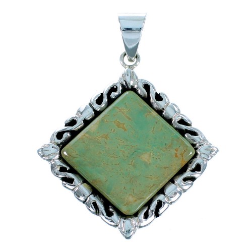 Turquoise Sterling Silver Southwest Jewelry Pendant GS75169