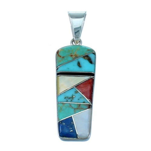 Multicolor Turquoise Silver Pendant PX24089