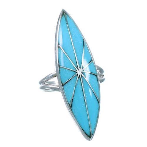 Turquoise Zuni Sterling Silver Ring Size 5-3/4 SX111570