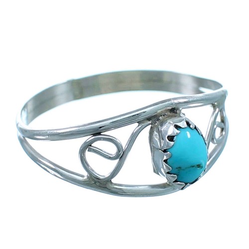 Turquoise Navajo Sterling Silver Ring Size 4-1/4 RX112896