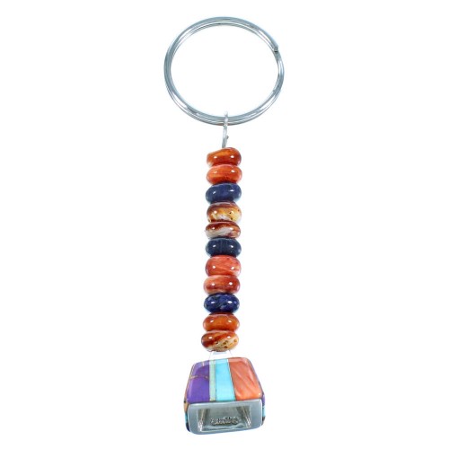 Sterling Silver Multicolor Southwest Key Chain RX113190
